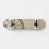 Fountain Pens and Watchface with Notes Skateboard (Horizontaal)