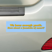 fountainofsmart whitet bumpersticker (Op auto)