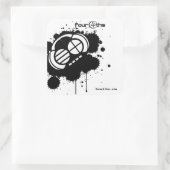 Four4ths :: "Black Blotter" (stickers) Vierkante Sticker (Tas)