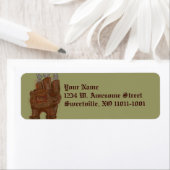 Four à vapeur, étiquette de adresse (En situation)