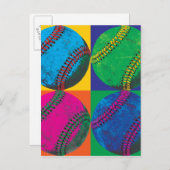 Four Basebals in Different Colors Briefkaart (Voorkant / Achterkant)