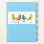 Four Birds Perched on a Twig Notebook Planner (Achterkant)