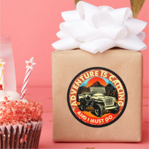 Four By Four All Wheel Drive Adventure roept Ronde Sticker