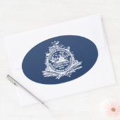 FOUR Charleston, SC Flag Ovale Sticker (Envelop)