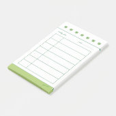 Four clover lucky weekly plans post-it® notes (Schuin)