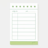 Four clover lucky weekly plans post-it® notes (Voorkant)