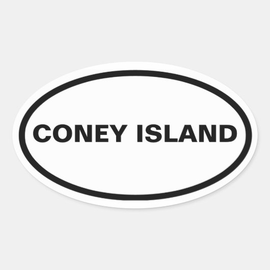 FOUR Coney Island Ovale Sticker (Voorkant)