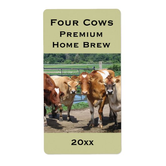 Four Cows Home Brew Étiquette (Devant)
