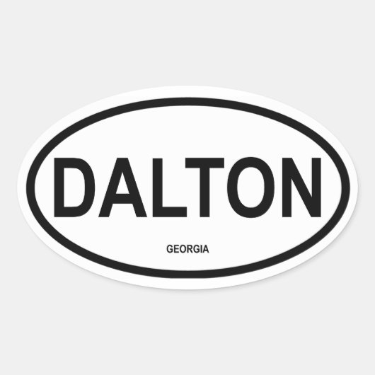 FOUR Dalton, Georgia Ovale Sticker (Voorkant)