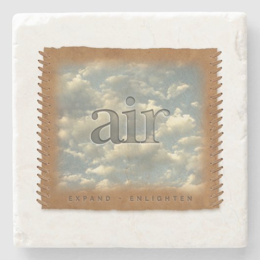 Four Elements - Air - Coaster Stenen Onderzetter (Voorkant)
