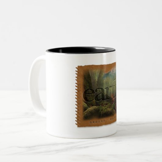 Four Elements - Earth - Coffee Mug Tweekleurige Koffiemok (Voorkant links)