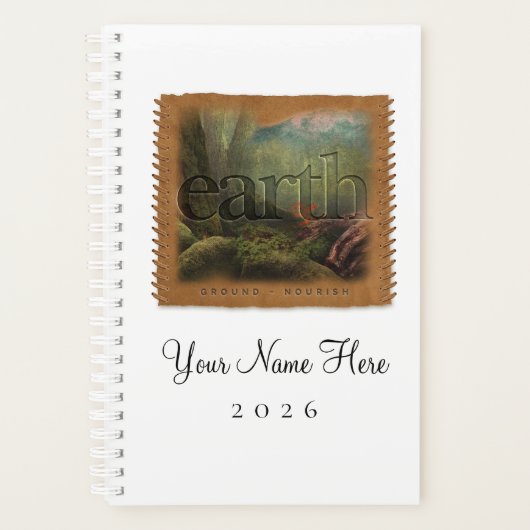 Four Elements - EARTH - Personalized Day Planner (Devant)