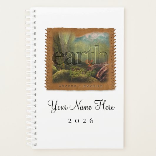 Four Elements - EARTH - Personalized Day Planner (Devant)