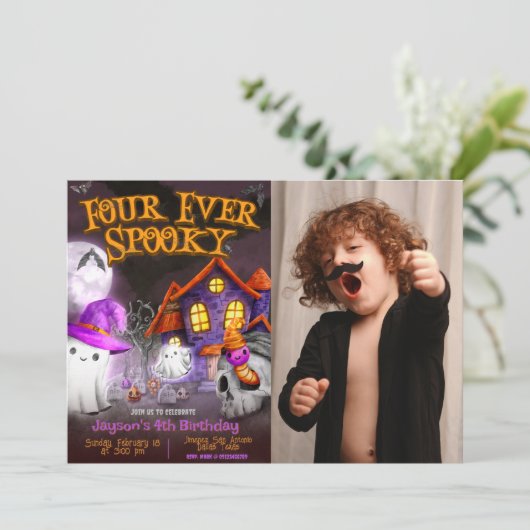 Four Ever Éffrayant - 4e Invitation anniversaire (Debout devant)