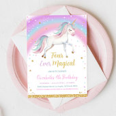 Four Ever Magique Unicorne 4e Invitation anniversa