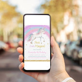 Four Ever Magique Unicorne 4e Invitation anniversa