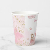 Four Ever Princess Castle Unicorn 4th Birthday Papieren Bekers (Rechts)