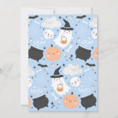 Four Ever Spooky Halloween Ghost 4th Verjaardag Kaart (Achterkant)