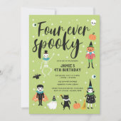 Four Ever Spooky Halloween Uitnodiging (Voorkant)