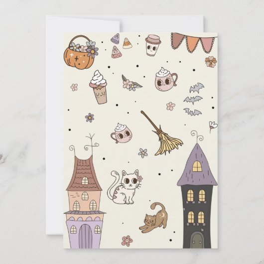 Four Ever Spooky Leuke Ghost Halloween Verjaardag Kaart (Achterkant)