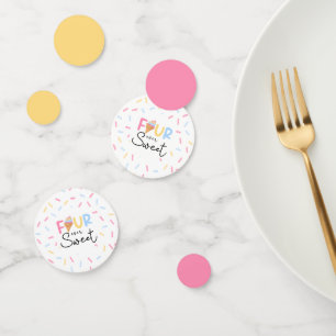 Four Ever Sweet Ice Cream 4e Verjaardagsfeest Confetti