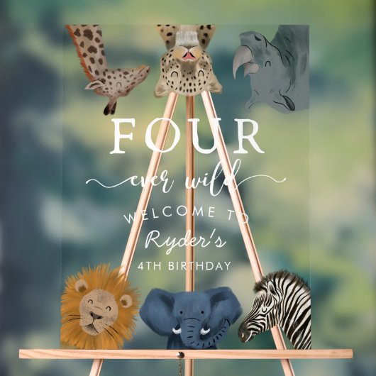 Four Ever Wild Safari Anniversaire Bienvenue (Neutre)