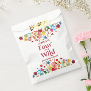 Four Ever Wild Wildflower 4e verjaardagsfeestje Bedankzakje