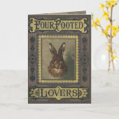 Four Footed Lovers Wenskaart Kaart (Gele Bloem)