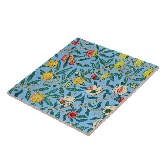 Four Fruits van William Morris Tegeltje (Zijkant)