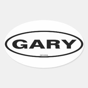 FOUR Gary Indiana Ovale Sticker