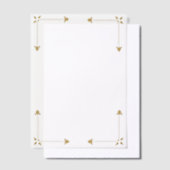 Four Gold Corners Wedding Vellum Uitnodigingen (Offset)