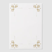 Four Gold Corners Wedding  Vellum Uitnodigingen (Voorkant)