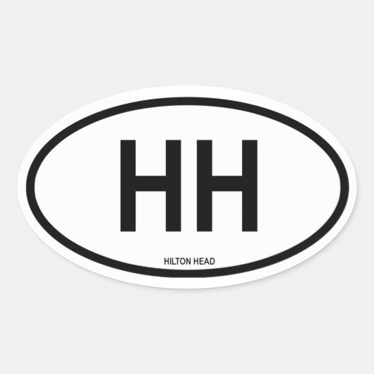 FOUR Hilton Head, South Carolina Ovale Sticker (Voorkant)