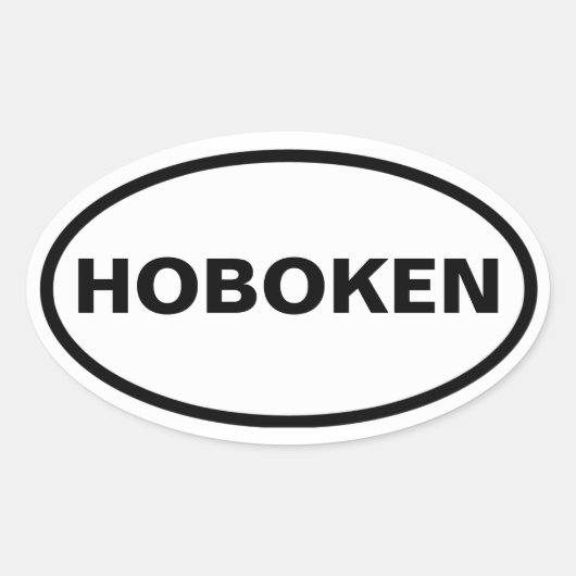 FOUR Hoboken, New Jersey Ovale Sticker (Voorkant)