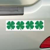 FOUR Irish Shamrock Bumpersticker (Op auto)