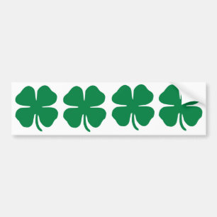 FOUR Irish Shamrock Bumpersticker