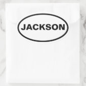 FOUR Jackson, Wyoming Ovale Sticker (Tas)