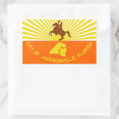 FOUR Jacksonville Flag Rechthoekige Sticker (Tas)