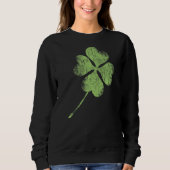 Four leaf c Irish lucky green Ireland St Patricks  Trui (Voorkant)