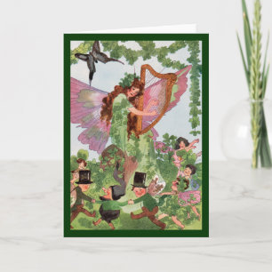 Four Leaf Clover Butterfly Fairy Kaart