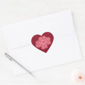 Four-Leaf Clover Design Red Hart Sticker (Envelop)