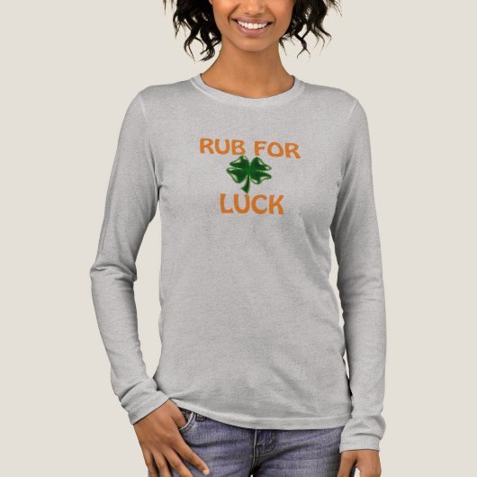 Four Leaf Clover for Luck Tri-Blend Shirt (Voorkant)