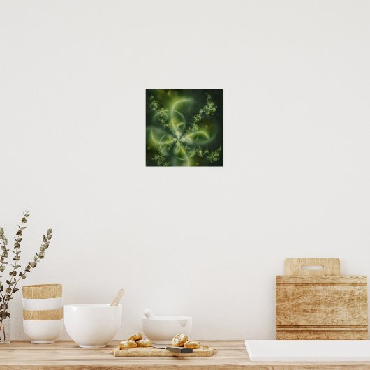 Four-Leaf Clover Fractal Poster (Keuken)