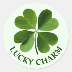 Four Leaf Clover Gepersonaliseerde Bericht Sticker
