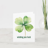 Four-Leaf Clover "Good Luck" Note Kaart (Voorkant)