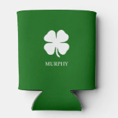 Four Leaf Clover Green Iers gepersonaliseerd bier Blikjeskoeler (Achterkant)