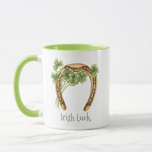 Four Leaf Clover Irish Coffee St Patrick's Day Mok (Links)