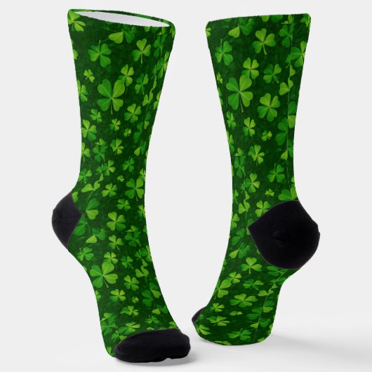 Four Leaf Clover Pattern Sokken (Gebogen)