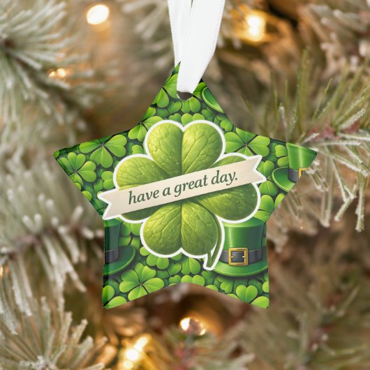 Four leaf clover Saint Patrick's Day have a great Ornament (Boom)