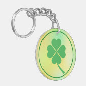 Four Leaf Clover St. Patrick's Day Design-87906 Sleutelhanger (Voorkant Links)